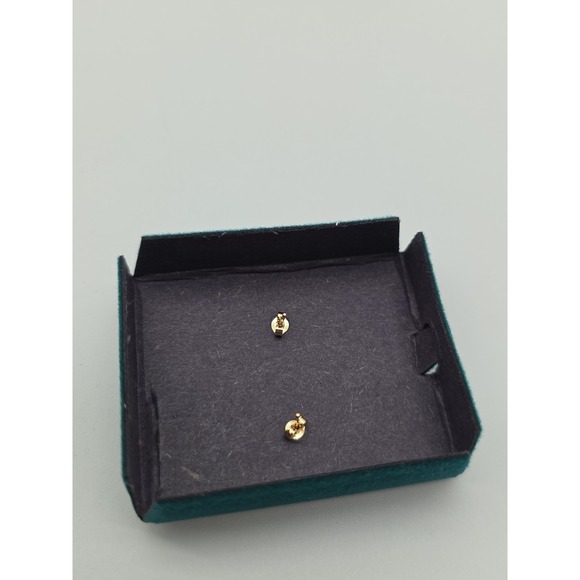 Bow Mother of Pearl Heart Earrings 14k Gold Vintage - Picture 4 of 5